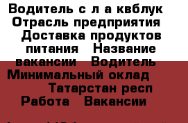 Водитель с л/а квблук › Отрасль предприятия ­ Доставка продуктов питания › Название вакансии ­ Водитель › Минимальный оклад ­ 2 000 - Татарстан респ. Работа » Вакансии   